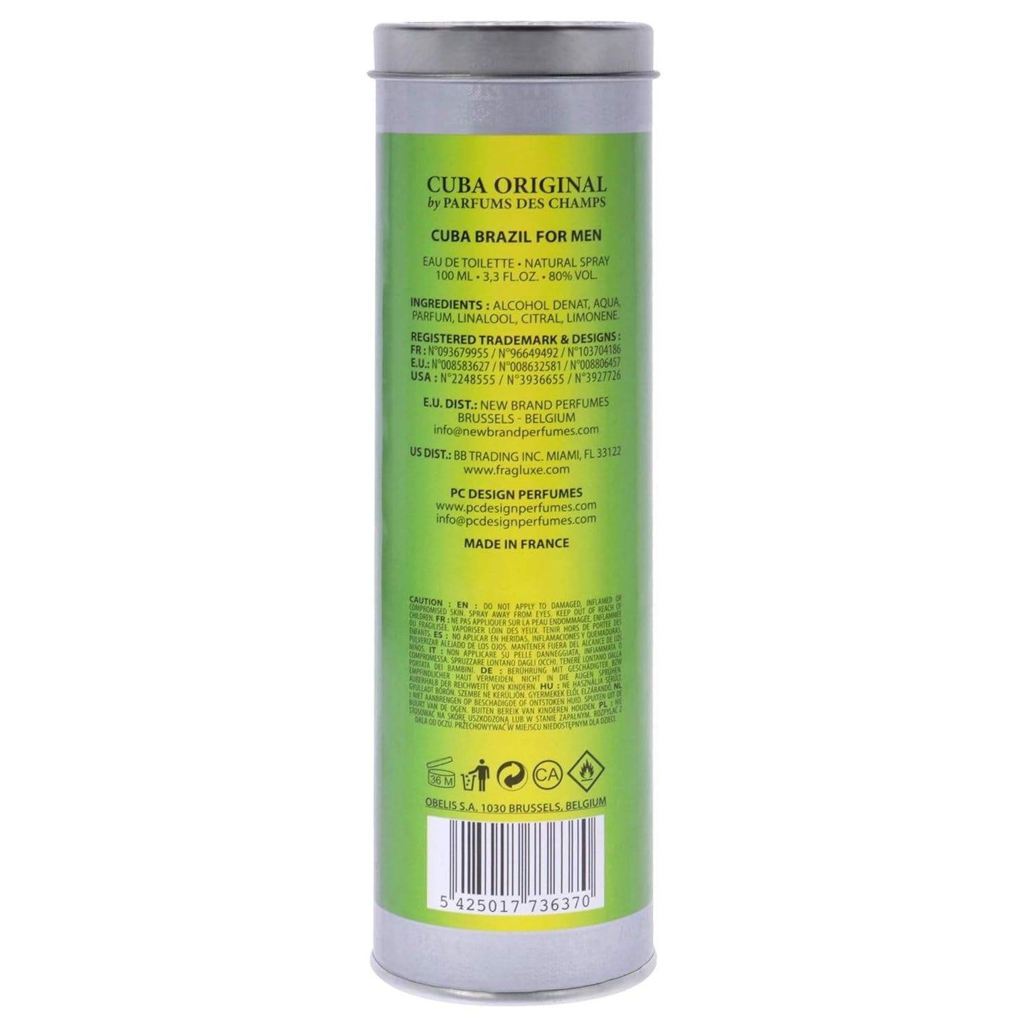 Cuba Brazil by Cuba for Men - 3.3 oz EDT Spray