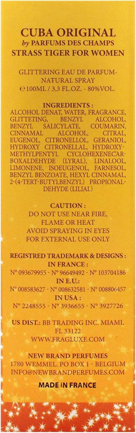 Cuba Strass Tiger by Cuba for Women - 3.3 oz EDP Spray