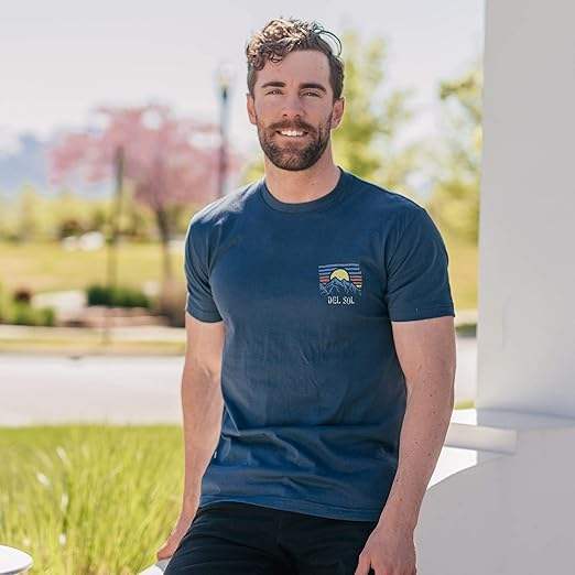 Men Crew Tee - Wanderlsut - Indigo by DelSol for Men - 1 Pc T-Shirt (XL)