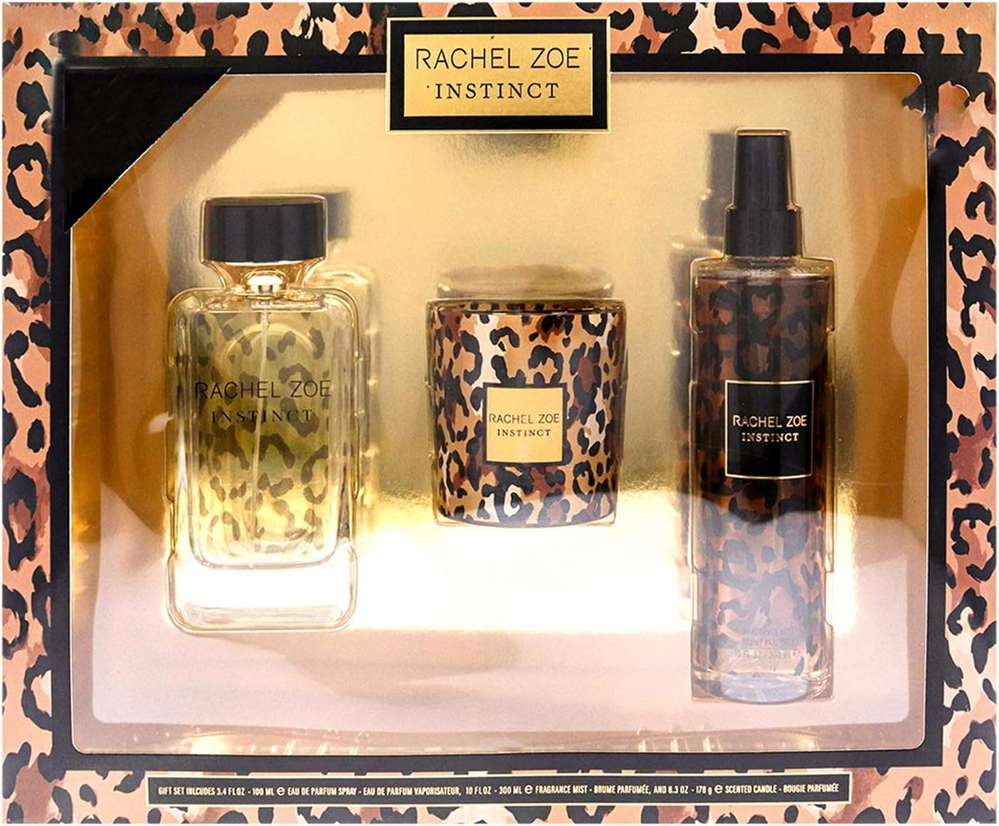 Instinct by Rachel Zoe for Women - 3 Pc Gift Set 3.4oz EDP Spray, Body Mist, Scarf