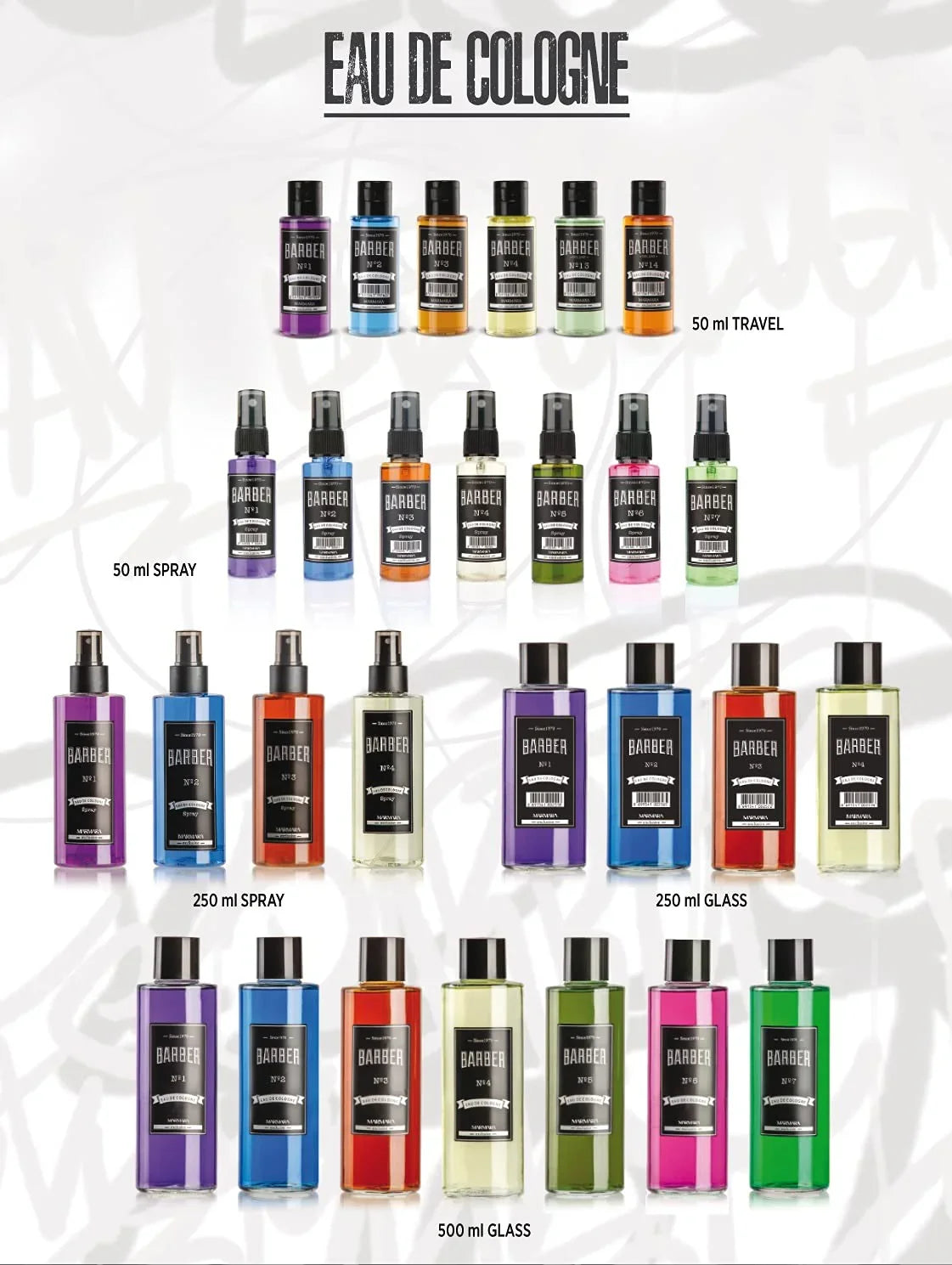 Marmara Barber Aftershave Cologne Graffiti No.25 400ml / 13.5 oz - Multipack