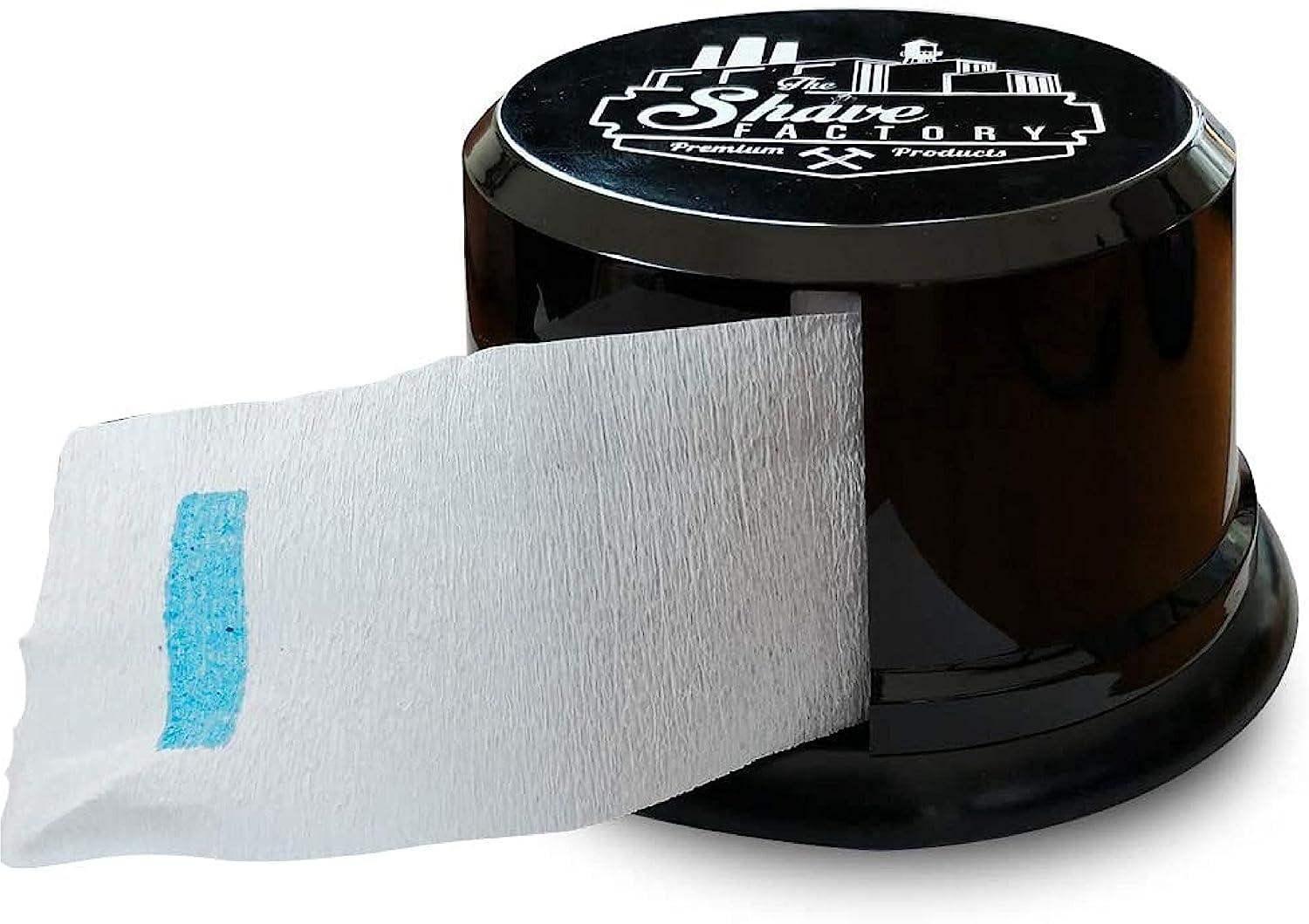 The Shave Factory Neck Strip Dispenser Neck Strips Case, Container 5 Ounce - BarberSets