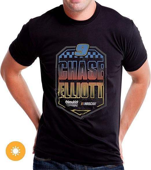 NASCAR Mens Classic Crew Tee - Chase Elliot - 7 Black by DelSol for Men - 1 Pc T-Shirt (L)