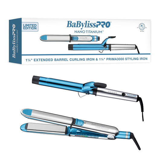 BaBylissPRO Nano Titanium Prima Ionic Hair Straightener, Curl and Straighten Hair With One Professional Tool