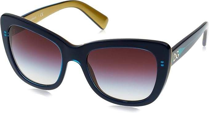 Dolce and Gabbana DG 4260 2958-8G - Top Petroleum On Gold-Grey Gradient by Dolce and Gabbana for Women - 54-19-135 mm Sunglasses