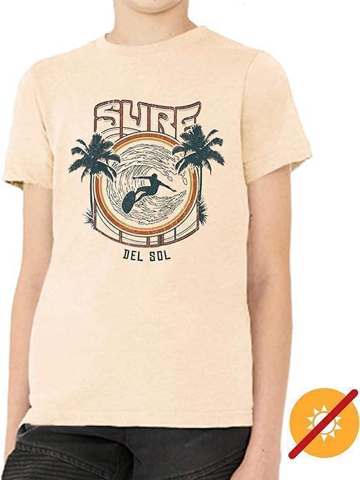 Men Crew Tee - Surf - Beige by DelSol for Men - 1 Pc T-Shirt (YL)