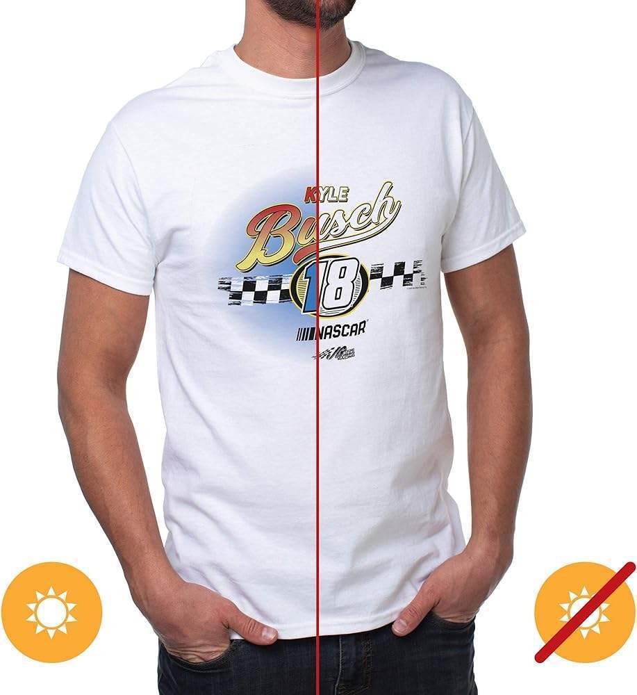 NASCAR Mens Classic Crew Tee - Kyle Busch - 11 White by DelSol for Men - 1 Pc T-Shirt (2XL)