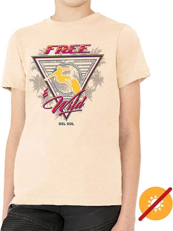 Kids Fine Jersey Tank - Wild and Free by DelSol for Kids - 1 Pc T-Shirt (YXS)