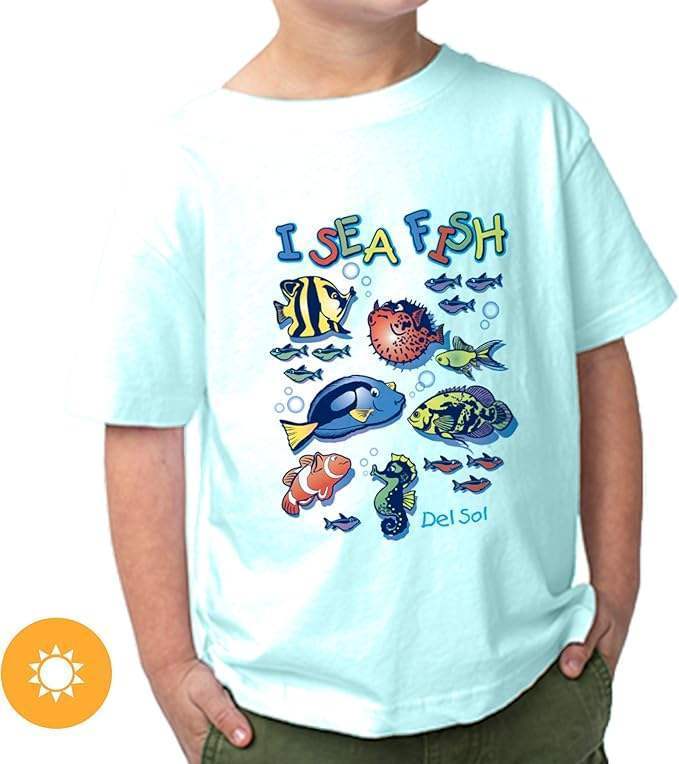 Kids Crew Tee - I Sea Fish - Chill by DelSol for Kids - 1 Pc T-Shirt (2T)