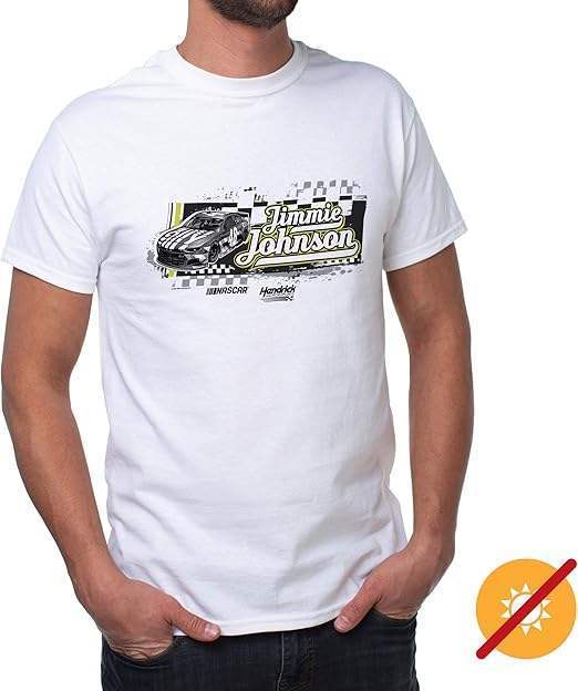 NASCAR Mens Classic Crew Tee - Jimmie Johnson - 6 White by DelSol for Men - 1 Pc T-Shirt (L)