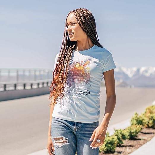 Girls Crew Tee - Turtle Splash-Ice Blue by DelSol for Women - 1 Pc T-Shirt (2XL)