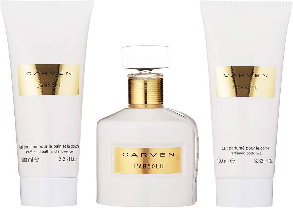 LAbsolu by Carven for Women - 3 Pc Gift Set 3.33oz EDP Spray, 3.33oz Perfumed Body Milk, 3.33oz Perfumed Bath and Shower Gel