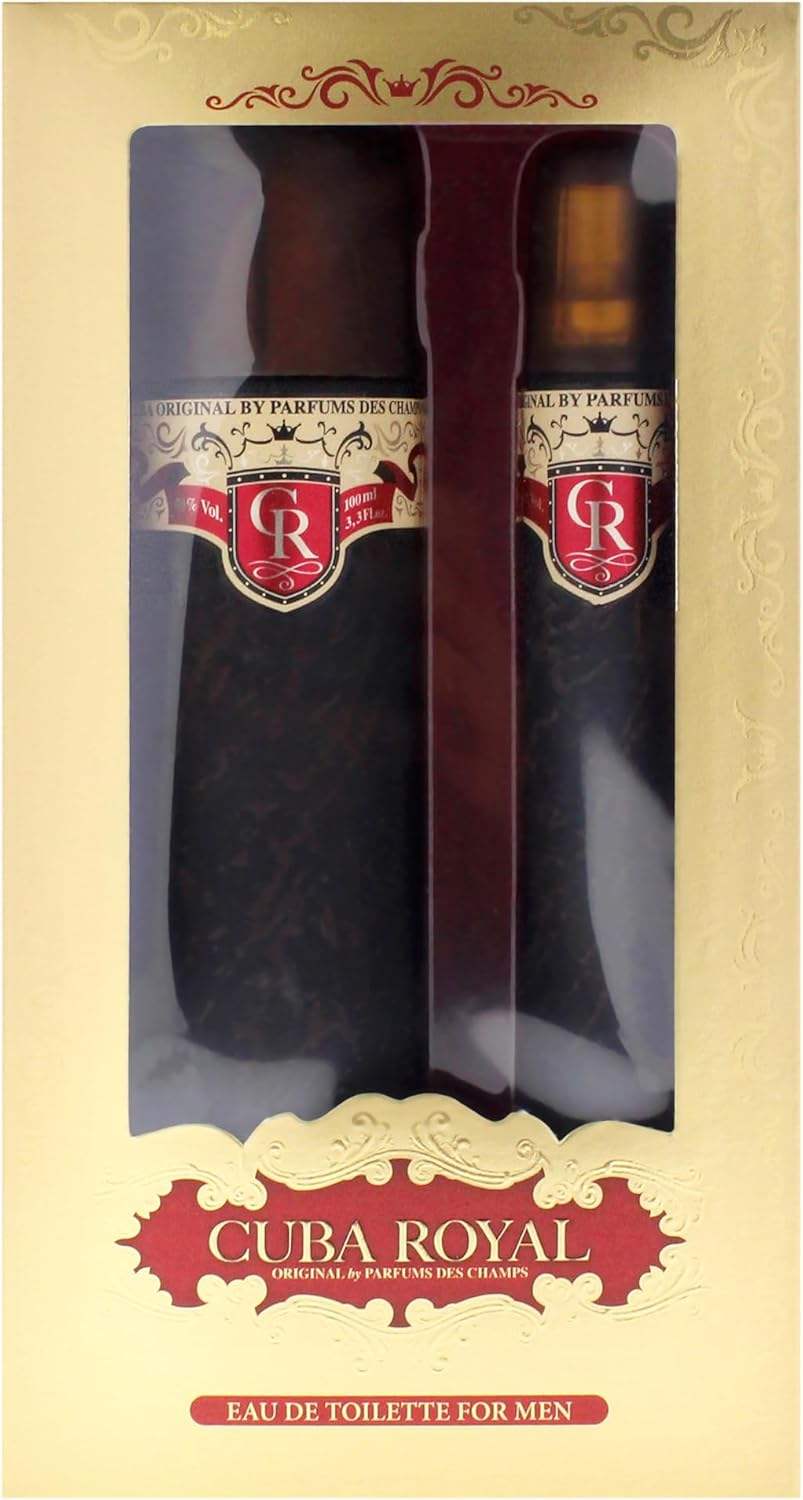 Cuba Royal by Cuba for Men - 2 Pc Gift Set 3.3oz EDT Spray, 1.17oz EDT Spray