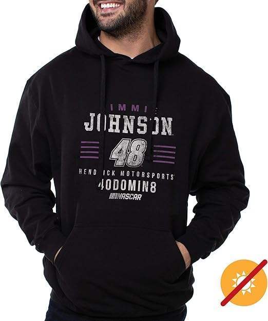 NASCAR Hooded Sweatshirt - Jimmie Johnson - 2 Black by DelSol for Men - 1 Pc T-Shirt (2XL)