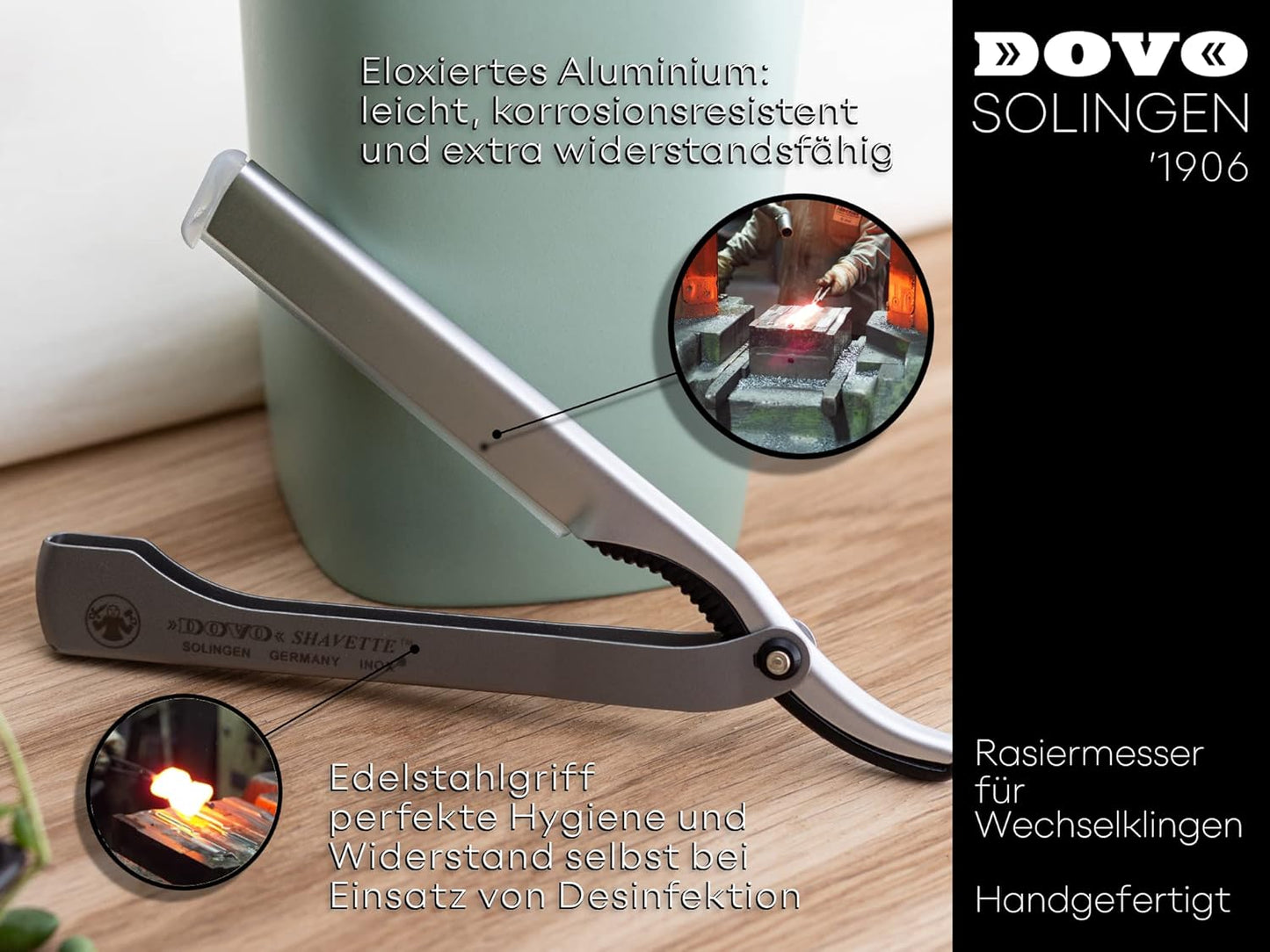 DOVO Shavette Straight Razor with Exchangeable Blade