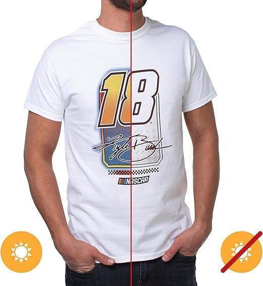 NASCAR Mens Classic Crew Tee - Kyle Busch - 10 White by DelSol for Men - 1 Pc T-Shirt (S)