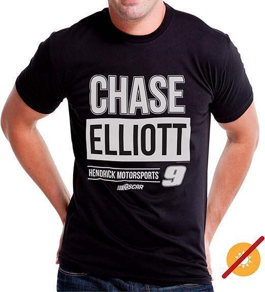 NASCAR Mens Classic Crew Tee - Chase Elliot - 3 Black by DelSol for Men - 1 Pc T-Shirt (3XL)