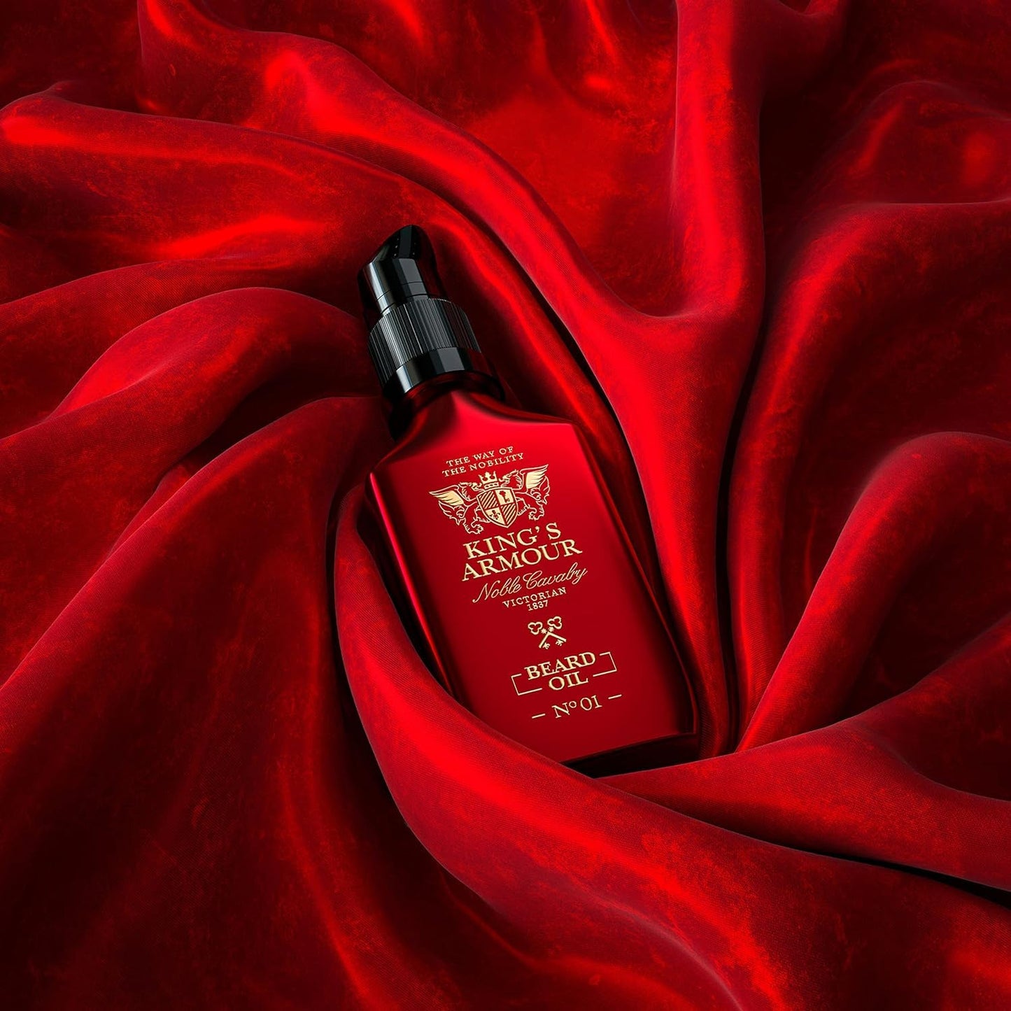 King's Armour Beard Oil - Softens, Strengthens, Grows & Conditions Beard - Unique Oils of Jojoba, Argan and Sweet Almond - Refreshes All Day Long with Its Magical Fragrance 50 ml (1.69 Fl Oz)