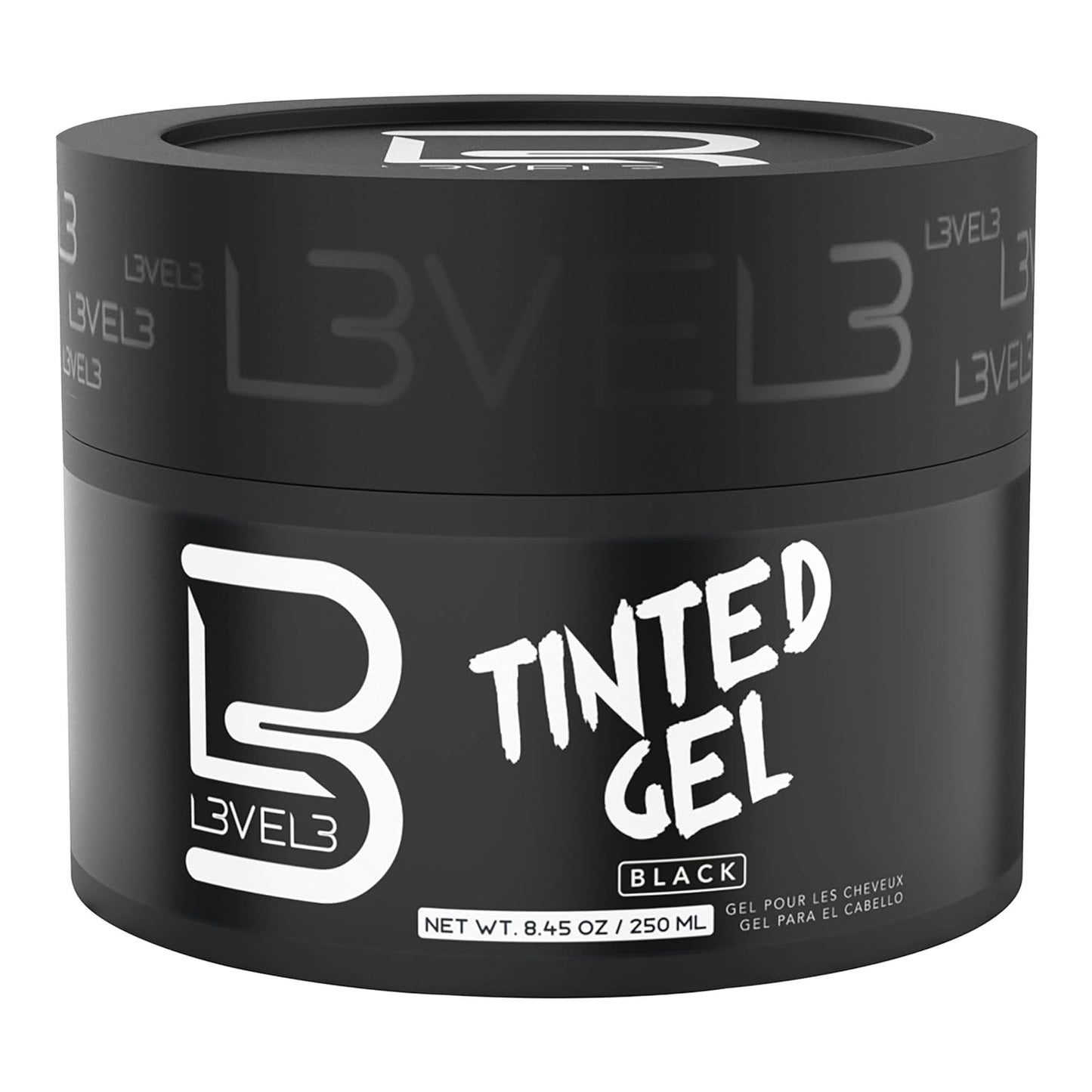 L3VEL3 Tinted Hair Gel - Black Color 8.45 oz