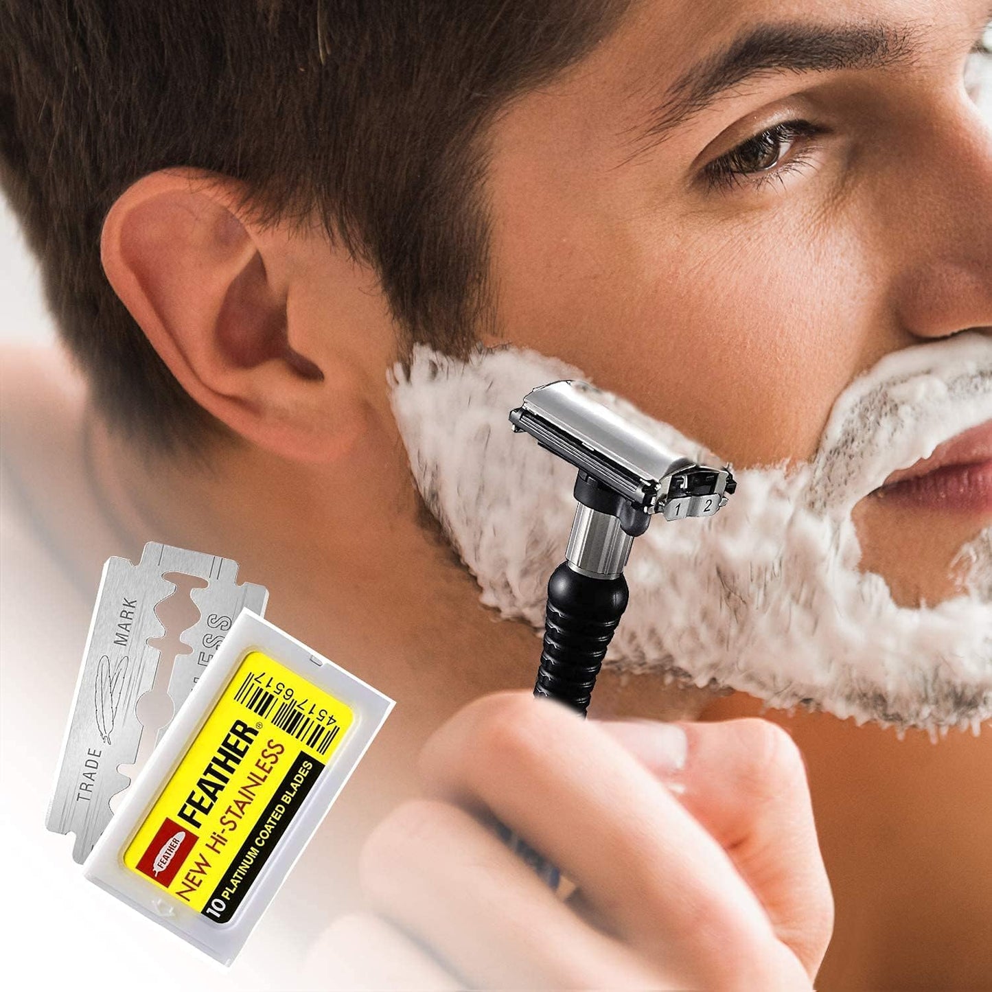 Feather Hi-Stainless Double Edge Blades, 50 Count