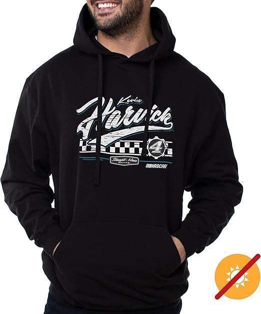 NASCAR Hooded Sweatshirt - Kevin Harvick - 3 Black by DelSol for Men - 1 Pc T-Shirt (XL)