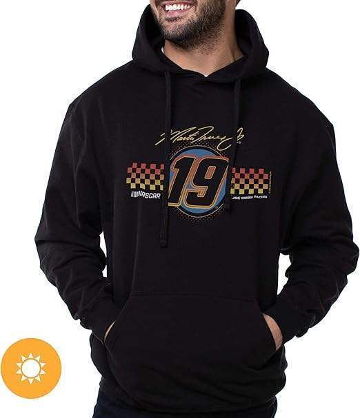 NASCAR Hooded Sweatshirt - Martin Truex Jr - 1 Black by DelSol for Men - 1 Pc T-Shirt (S)