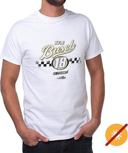 NASCAR Mens Classic Crew Tee - Kyle Busch - 11 White by DelSol for Men - 1 Pc T-Shirt (2XL)