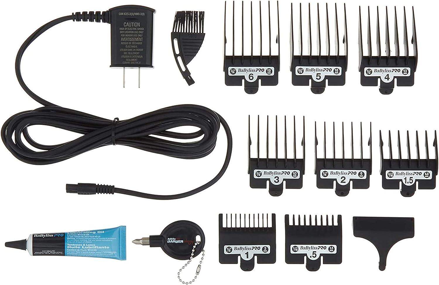 BaBylissPRO Barberology Hair Clipper For Men FX870BN BLACKFX Cord/Cordless Professional Hair Clipper - BarberSets