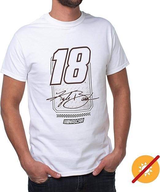 NASCAR Mens Classic Crew Tee - Kyle Busch - 10 White by DelSol for Men - 1 Pc T-Shirt (2XL)