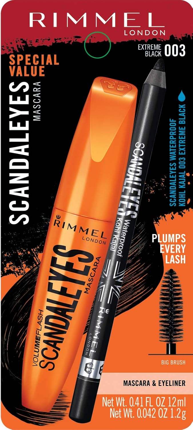 RIMMEL LONDON Scandaleyes VolumeFlash Mascara + Bonus Eyeliner