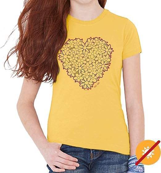 Kids Crew Tee - I Heart Flowers by DelSol for Kids - 1 Pc T-Shirt (YXS)