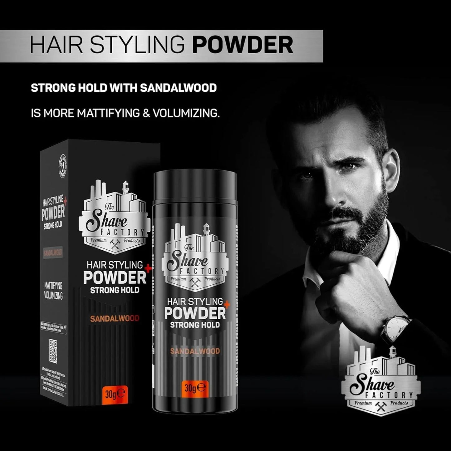 The Shave Factory Hair Styling Powder - Strong Hold 1 oz / 30g Multipack