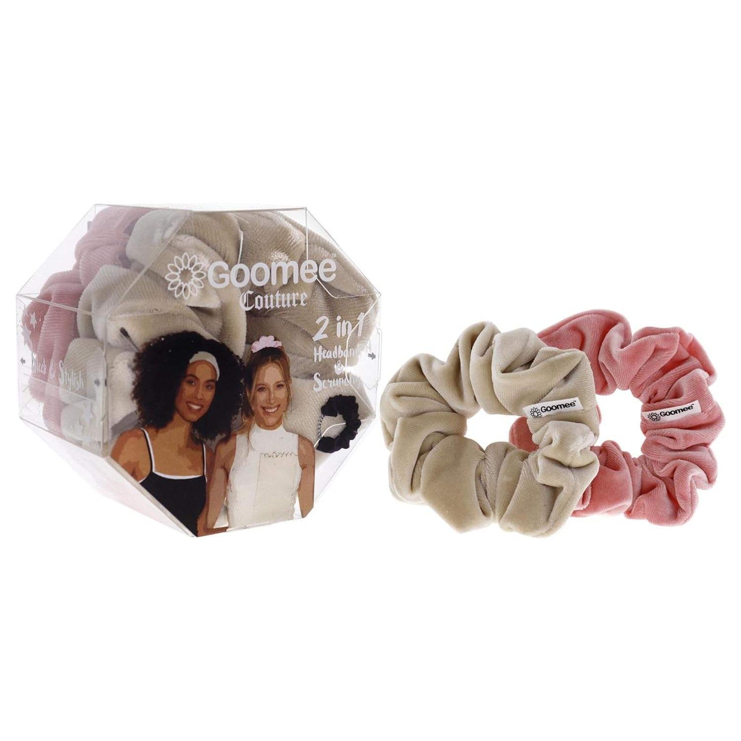 Couture Hair Tie Set - Champagne Brunch by Goomee for Women - 2 Pc Hair Tie