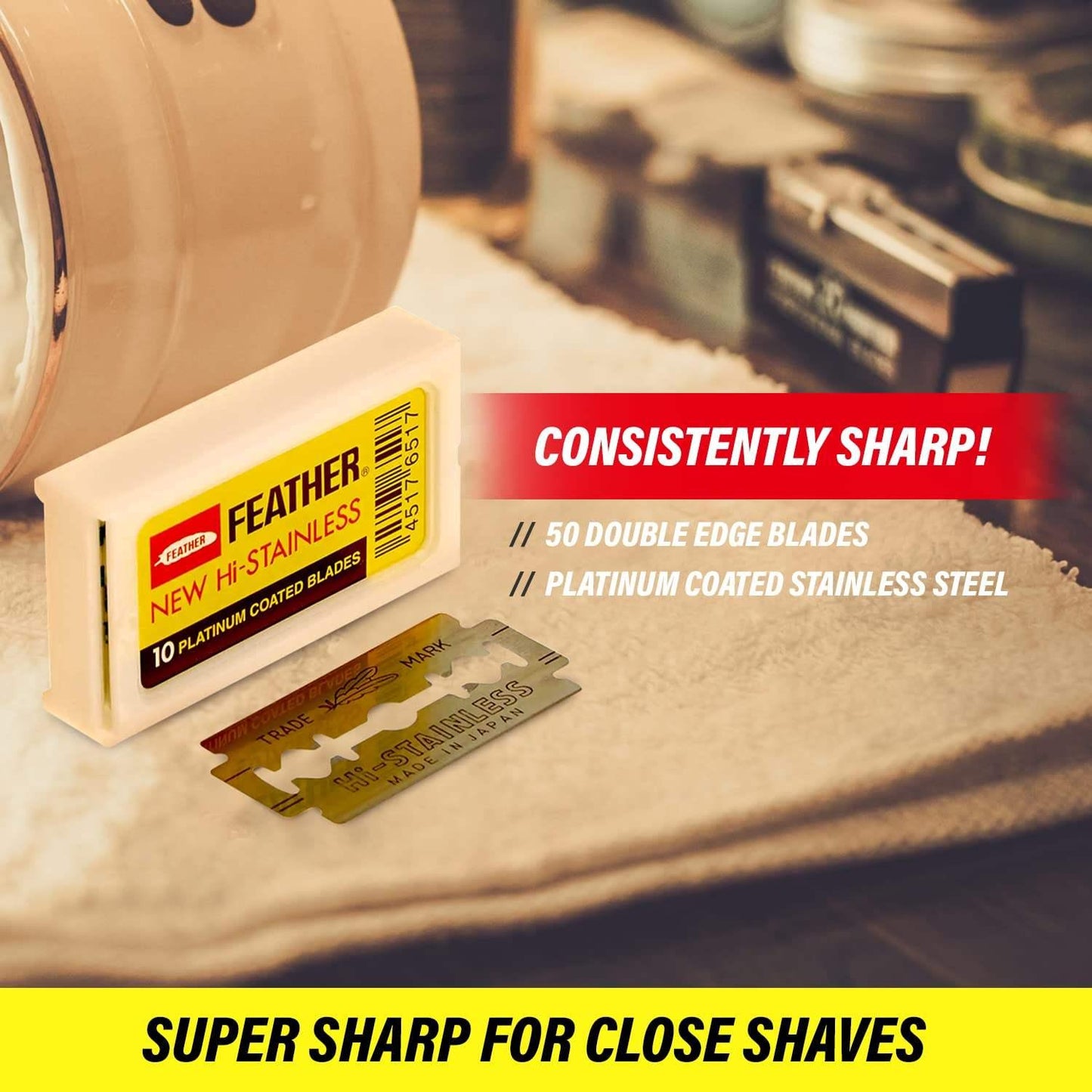 Feather Double Edge Razor Blades 10ct