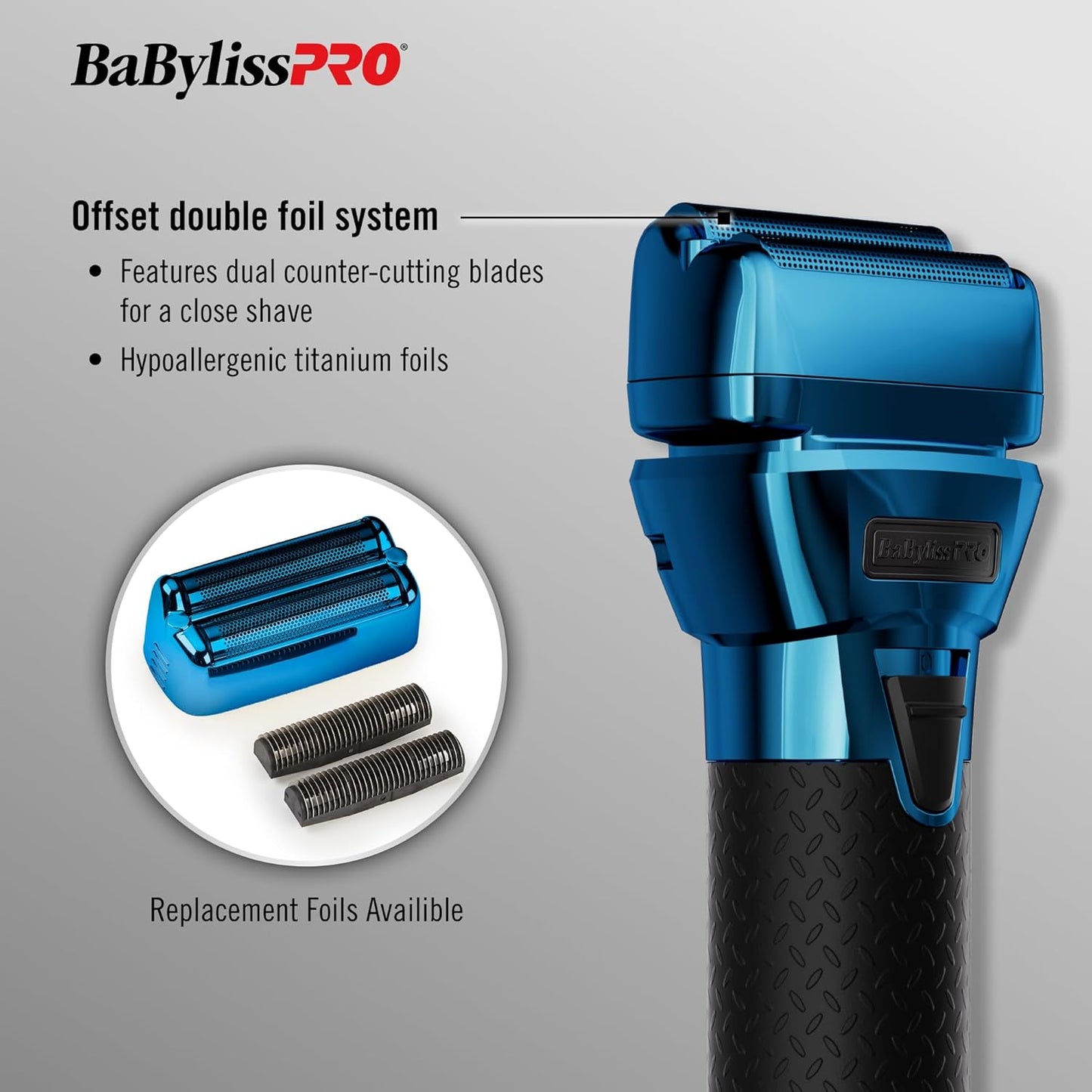 BaBylissPRO FXONE BlueFX Double Foil Shaver