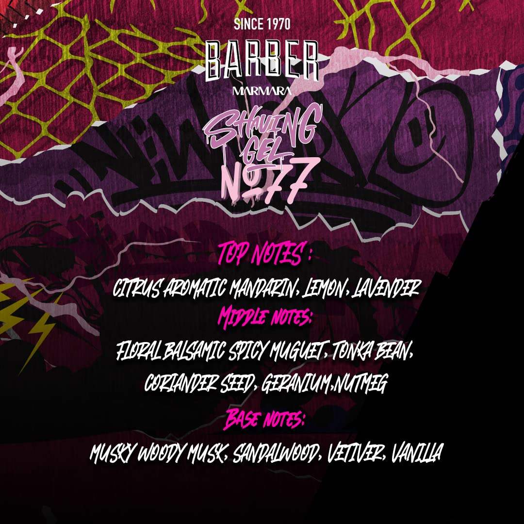 Marmara Barber Shaving Gel No.77 - 16.9 oz