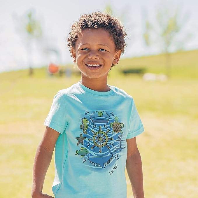 Kids Crew Tee - Sea Adventure by DelSol for Kids - 1 Pc T-Shirt (3T)