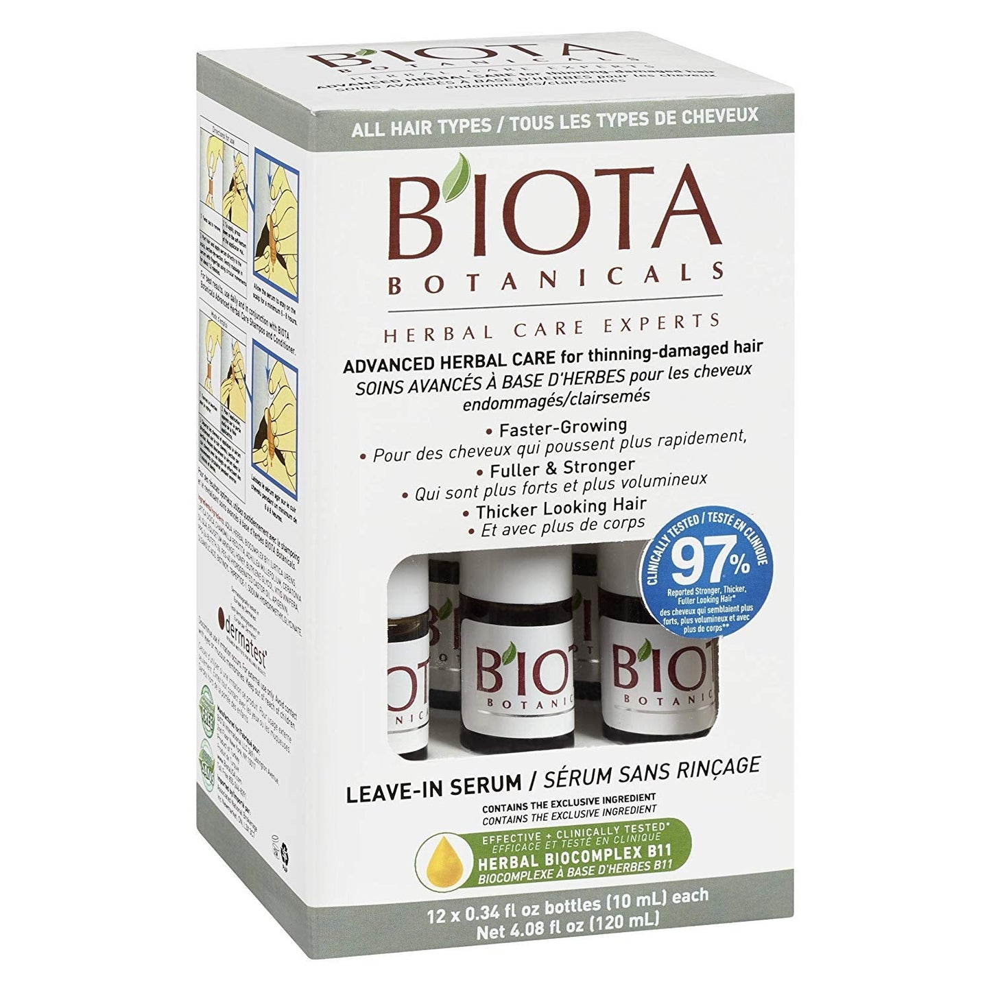 Biota Botanicals Advanced Herbal Care Serum for Thinning - Damaged Hair 12 x 0.34 oz Multipack