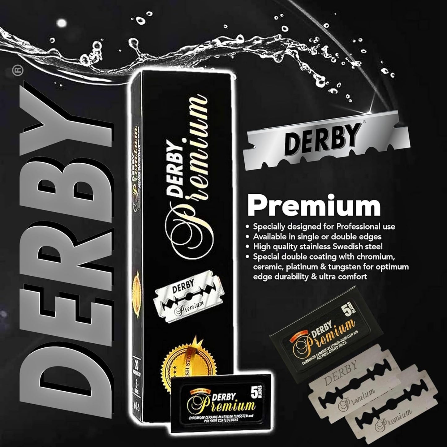 Derby Premium Double Edge Razor Blades - Multipack
