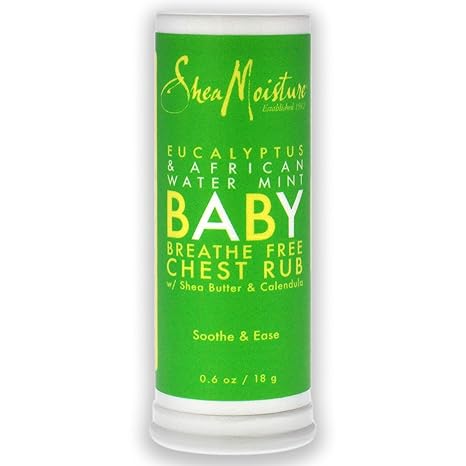 Eucalyptus and African Water Mint Baby Chest Rub - Pack of 2 by Shea Moisture for Unisex - 0.6 oz Ointment