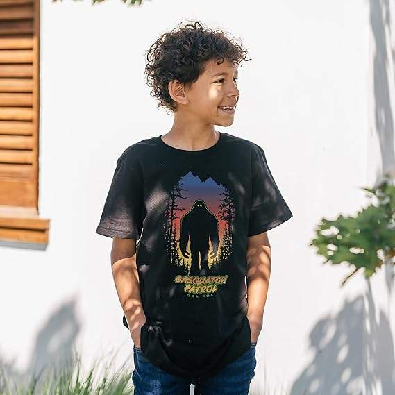 Kids Crew Tee - Sasquatch - Black by DelSol for Kids - 1 Pc T-Shirt (YXS)