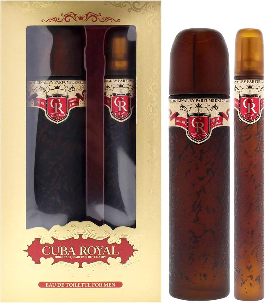 Cuba Royal by Cuba for Men - 2 Pc Gift Set 3.3oz EDT Spray, 1.17oz EDT Spray