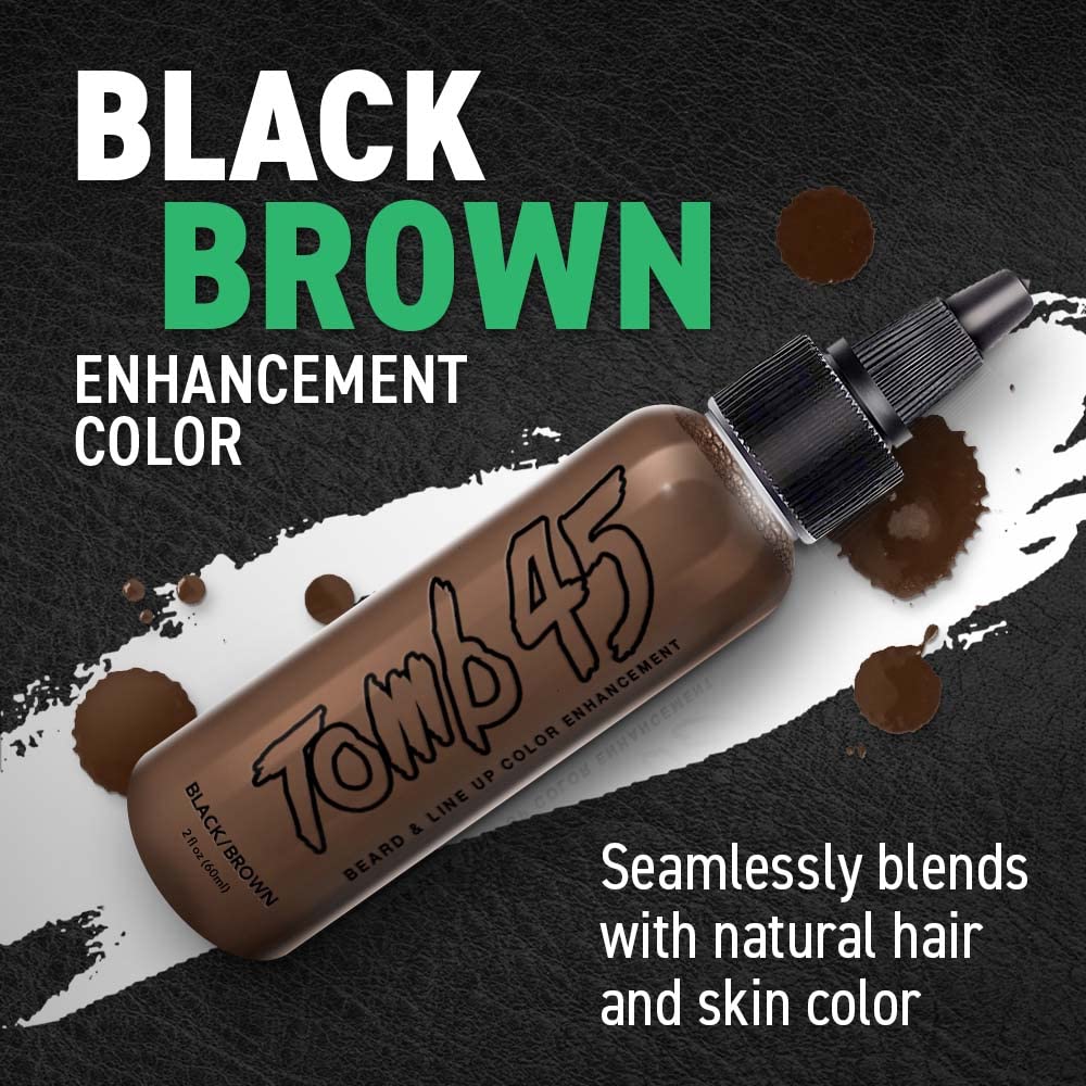 Tomb45 Beard and Line Up Color Enhancement - Black/Brown - 2 oz