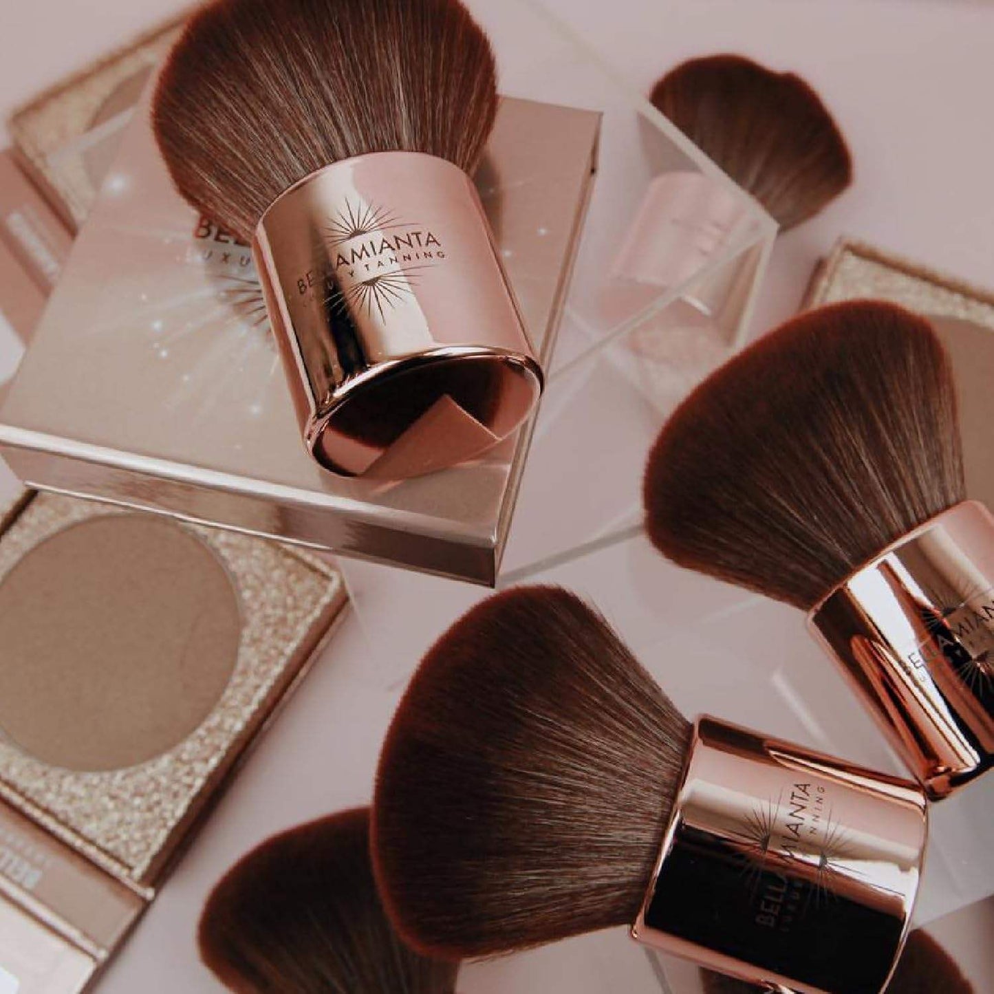 Large Kabuki Bronzing Brush by Bellamianta for Women - 1 Pc Brush