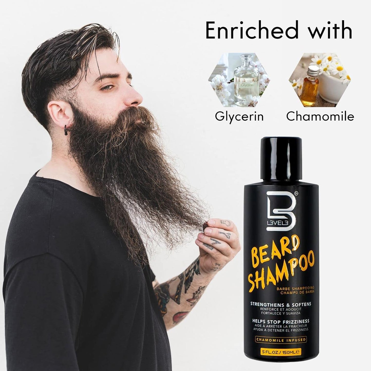 L3VEL3 Beard Shampoo 5 oz