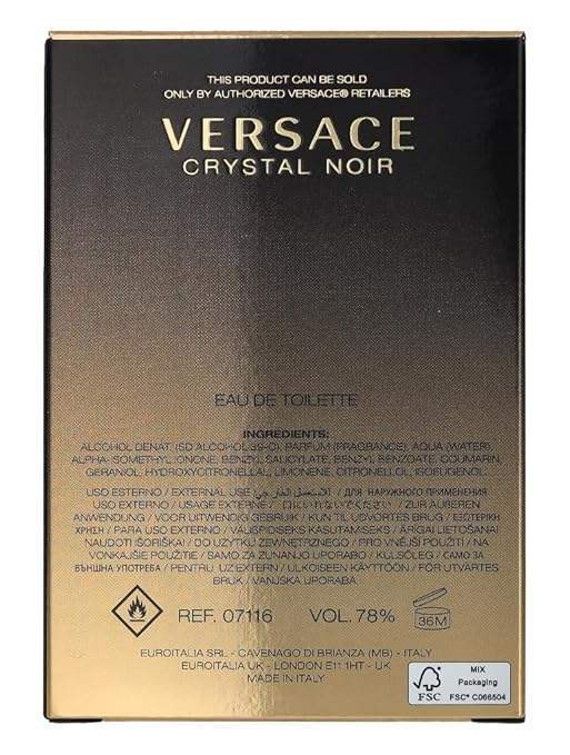 Versace Crystal Noir by Versace for Women - 3 oz EDP Spray