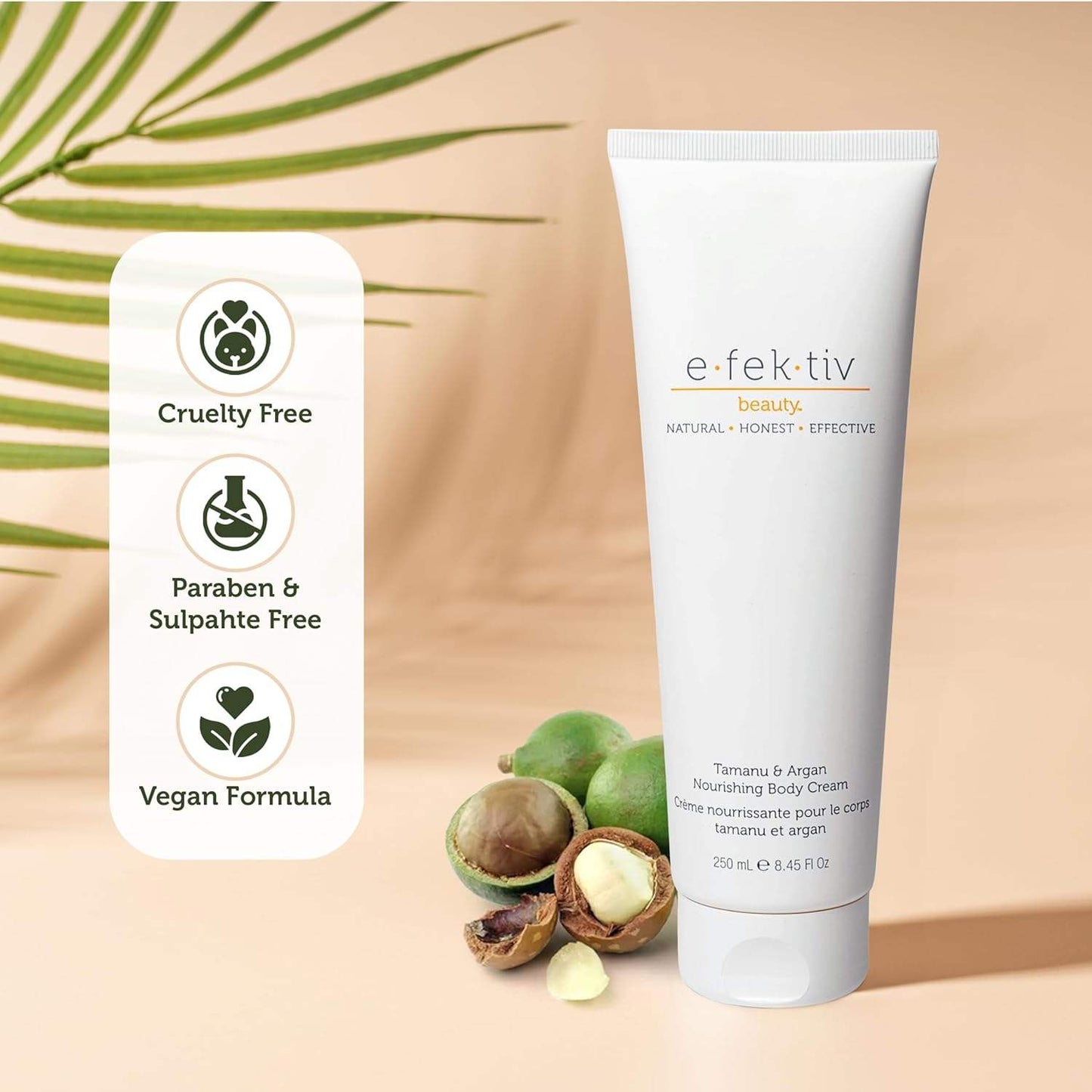 Tamanu and Argan Nourishing Body Cream by e.fek.tiv for Unisex - 8.45 oz Body Cream