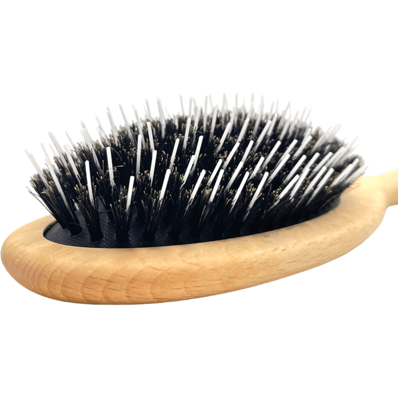 Dural Beech Wood rubber cushion hair brush with wild boar bristles and styling pins