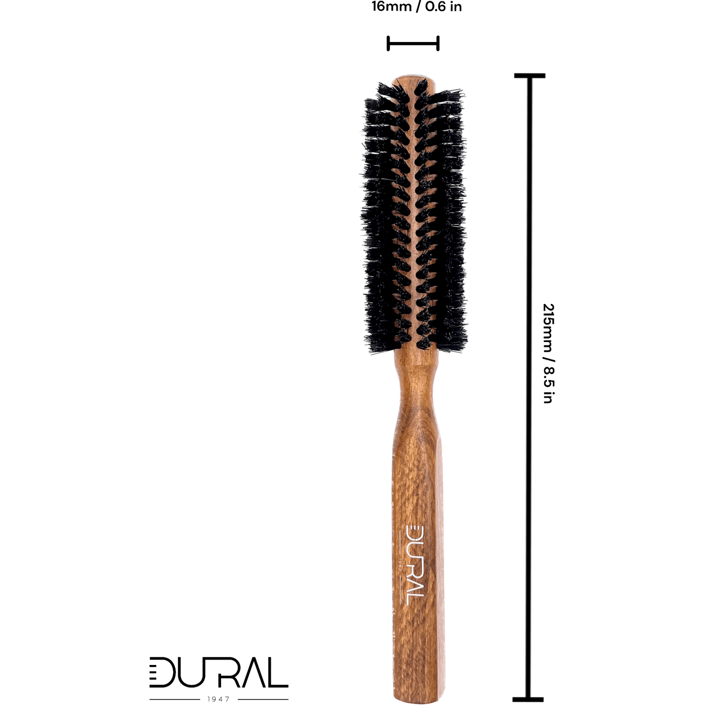 Dural Hair Brush 12 Rows Wood Pure Wild Boar Bristles