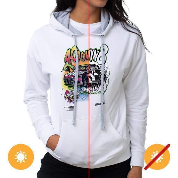 NASCAR Hooded Sweatshirt - Jimmie Johnson - 3 White by DelSol for Women - 1 Pc T-Shirt (M)